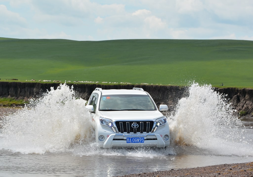 我公司的越野車(chē)穿越大草原